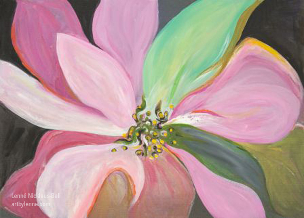 Sunrise Magnolia. Painting and giclee by Lenne.